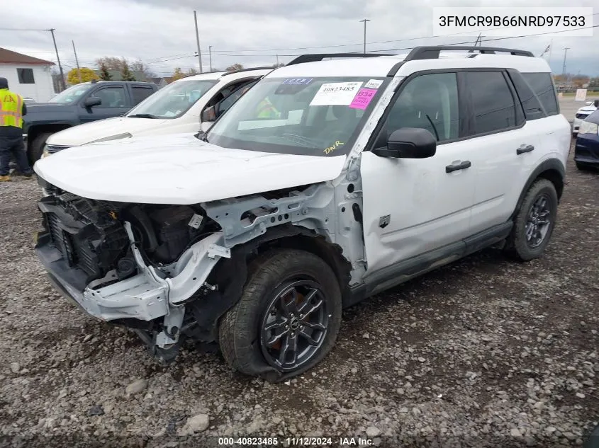 2022 Ford Bronco Sport Big Bend VIN: 3FMCR9B66NRD97533 Lot: 40823485