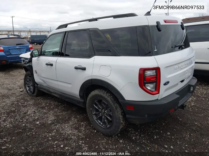 2022 Ford Bronco Sport Big Bend VIN: 3FMCR9B66NRD97533 Lot: 40823485