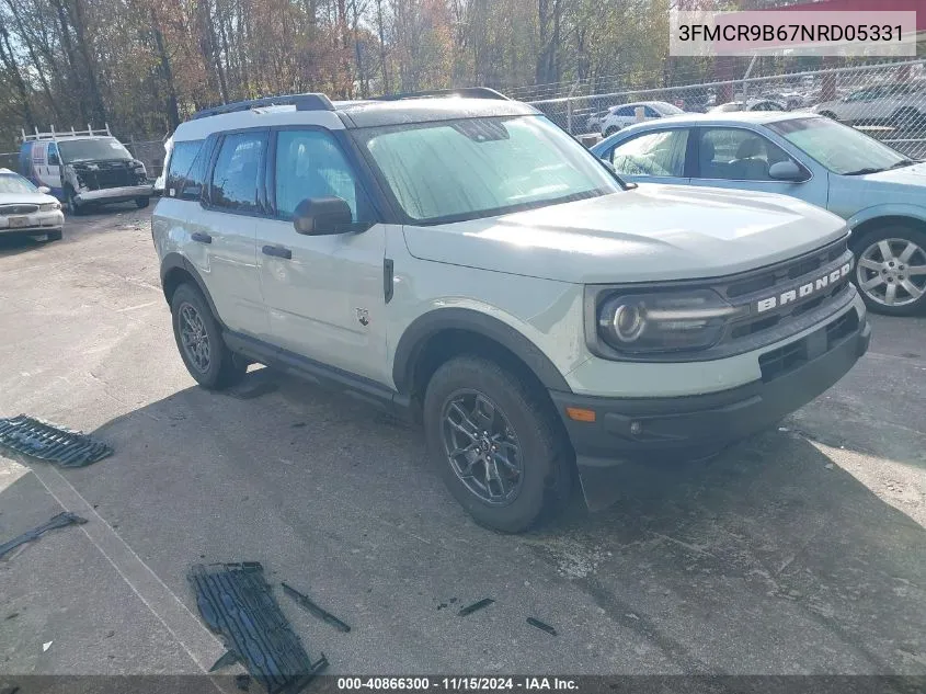 2022 Ford Bronco Sport Big Bend VIN: 3FMCR9B67NRD05331 Lot: 40866300