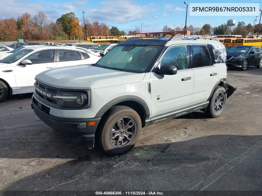 2022 Ford Bronco Sport Big Bend VIN: 3FMCR9B67NRD05331 Lot: 40866300