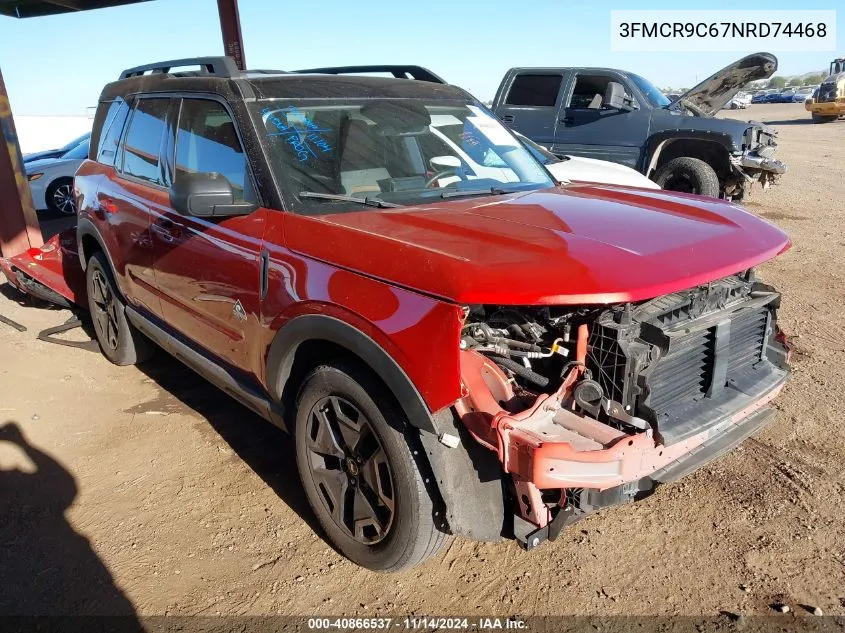 2022 Ford Bronco Sport Outer Banks VIN: 3FMCR9C67NRD74468 Lot: 40866537