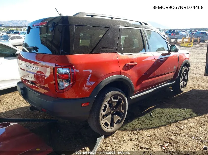 2022 Ford Bronco Sport Outer Banks VIN: 3FMCR9C67NRD74468 Lot: 40866537