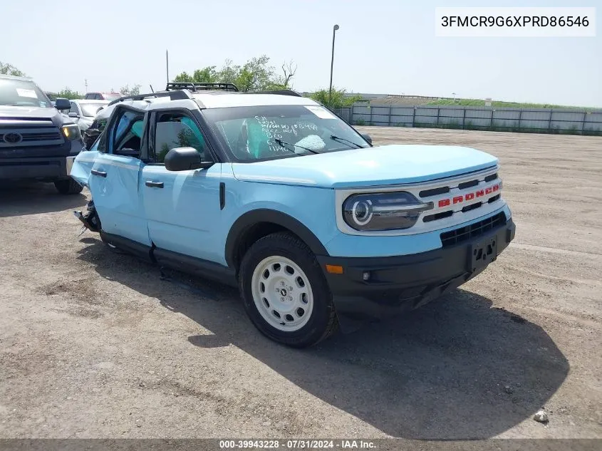 2023 Ford Bronco Sport Heritage VIN: 3FMCR9G6XPRD86546 Lot: 39943228