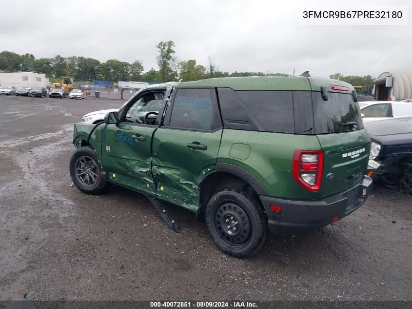 2023 Ford Bronco Sport Big Bend VIN: 3FMCR9B67PRE32180 Lot: 40072851