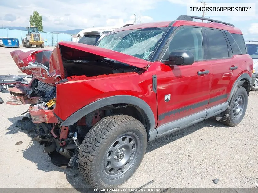 2023 Ford Bronco Sport Big Bend VIN: 3FMCR9B60PRD98874 Lot: 40123444