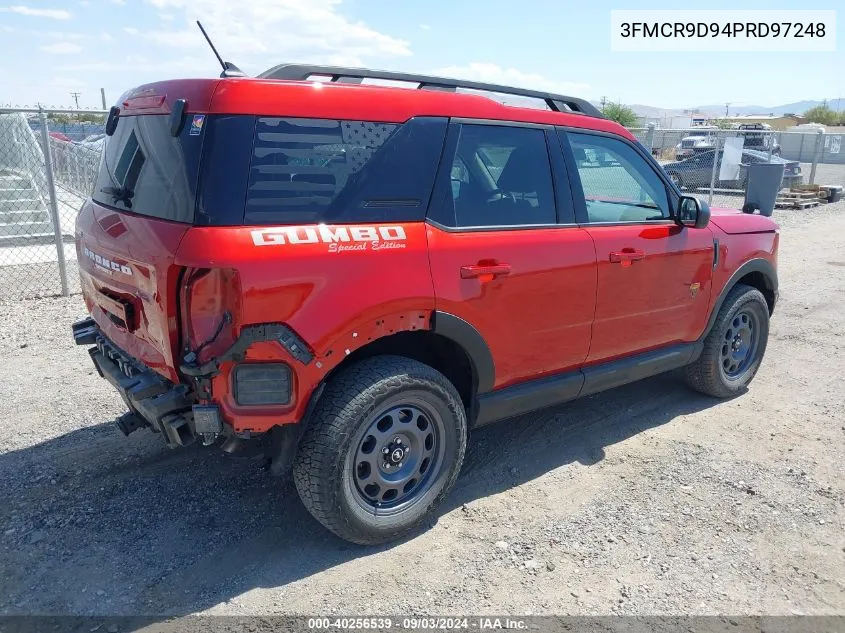 2023 Ford Bronco Sport Badlands VIN: 3FMCR9D94PRD97248 Lot: 40256539