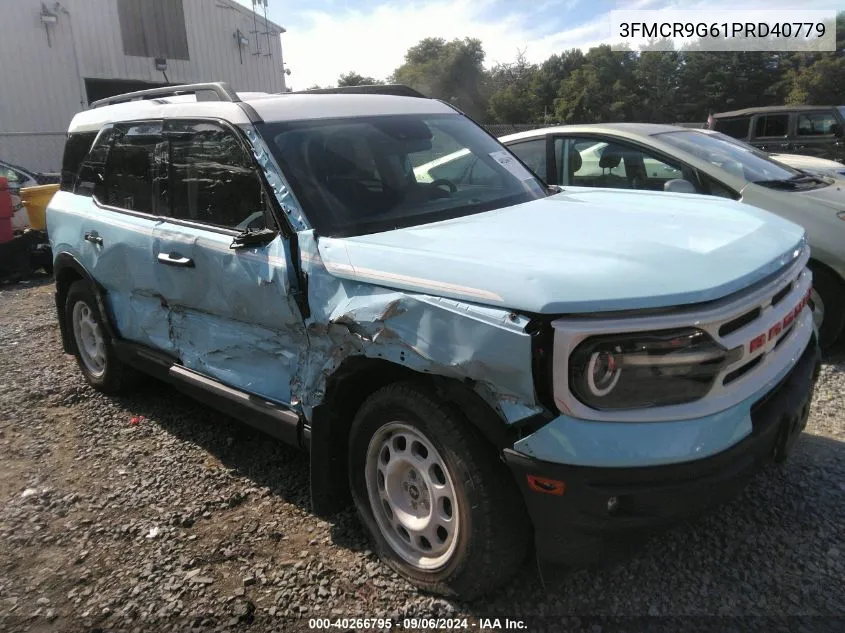 2023 Ford Bronco Sport Heritage VIN: 3FMCR9G61PRD40779 Lot: 40266795