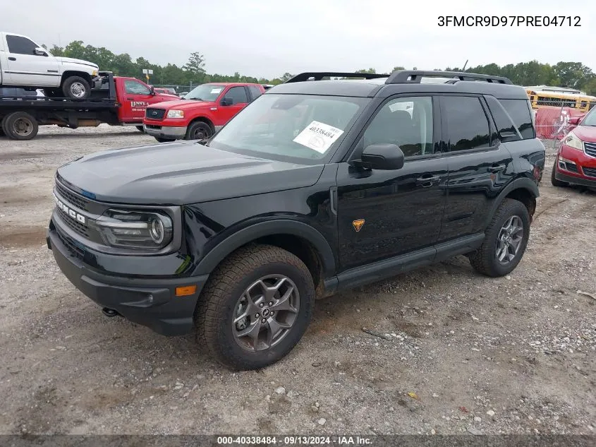 2023 Ford Bronco Sport Badlands VIN: 3FMCR9D97PRE04712 Lot: 40338484