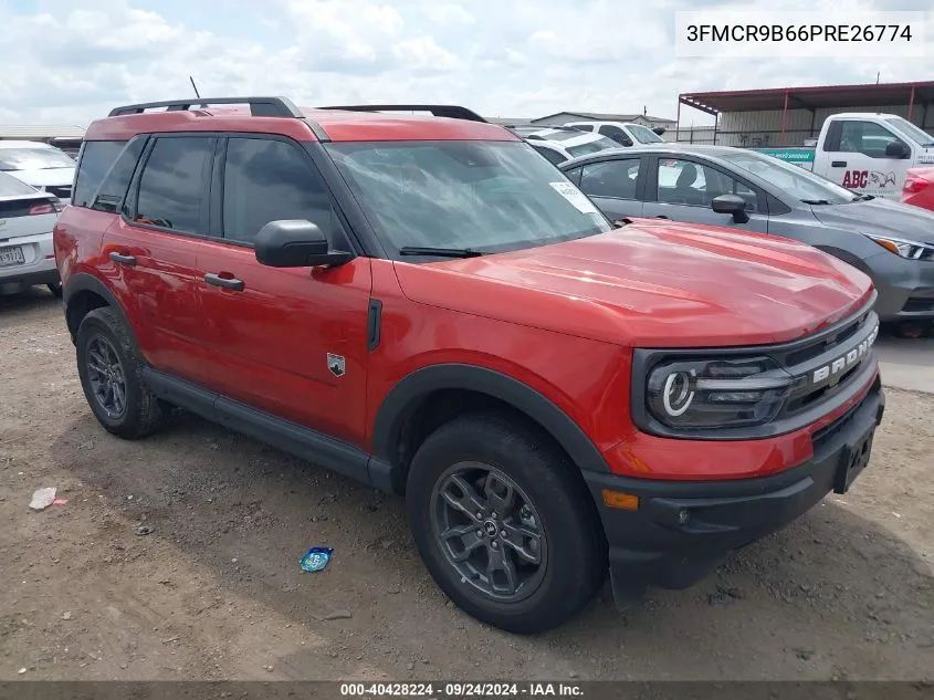 2023 Ford Bronco Sport Big Bend VIN: 3FMCR9B66PRE26774 Lot: 40428224