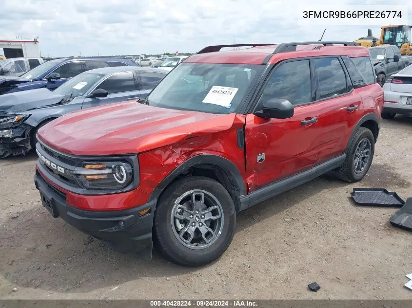 2023 Ford Bronco Sport Big Bend VIN: 3FMCR9B66PRE26774 Lot: 40428224