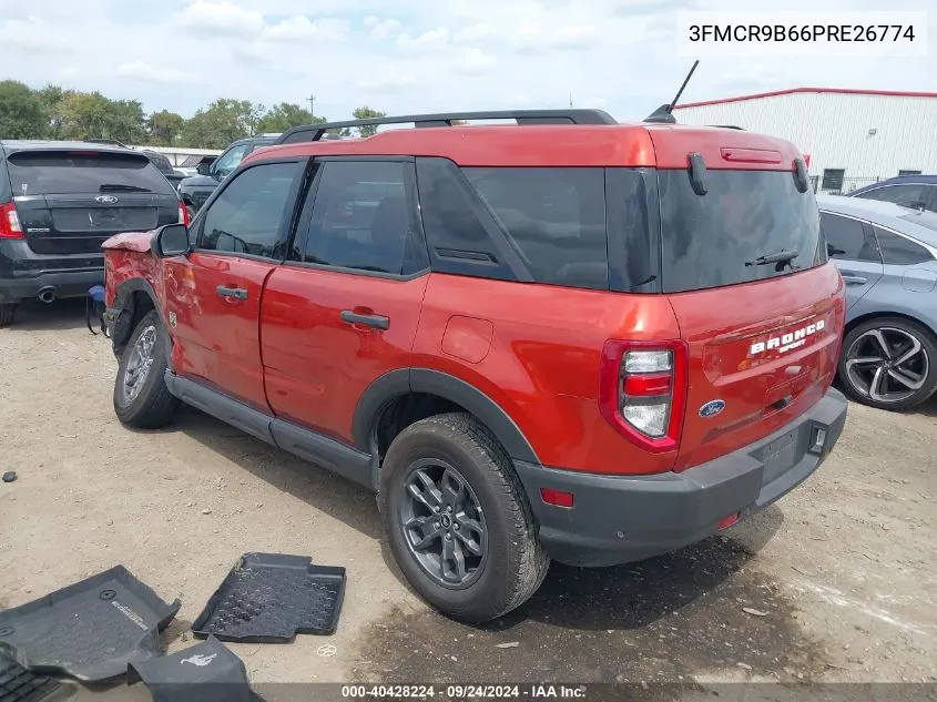 2023 Ford Bronco Sport Big Bend VIN: 3FMCR9B66PRE26774 Lot: 40428224