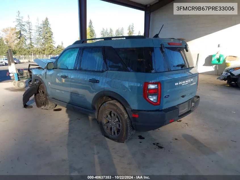 2023 Ford Bronco Sport Big Bend VIN: 3FMCR9B67PRE33006 Lot: 40637353