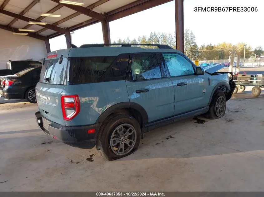 2023 Ford Bronco Sport Big Bend VIN: 3FMCR9B67PRE33006 Lot: 40637353