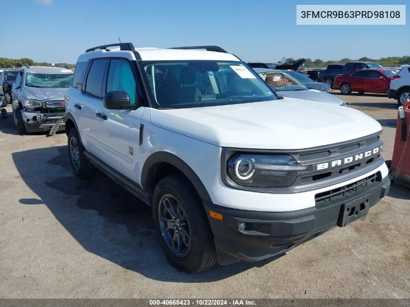 2023 Ford Bronco Sport Big Bend VIN: 3FMCR9B63PRD98108 Lot: 40665423