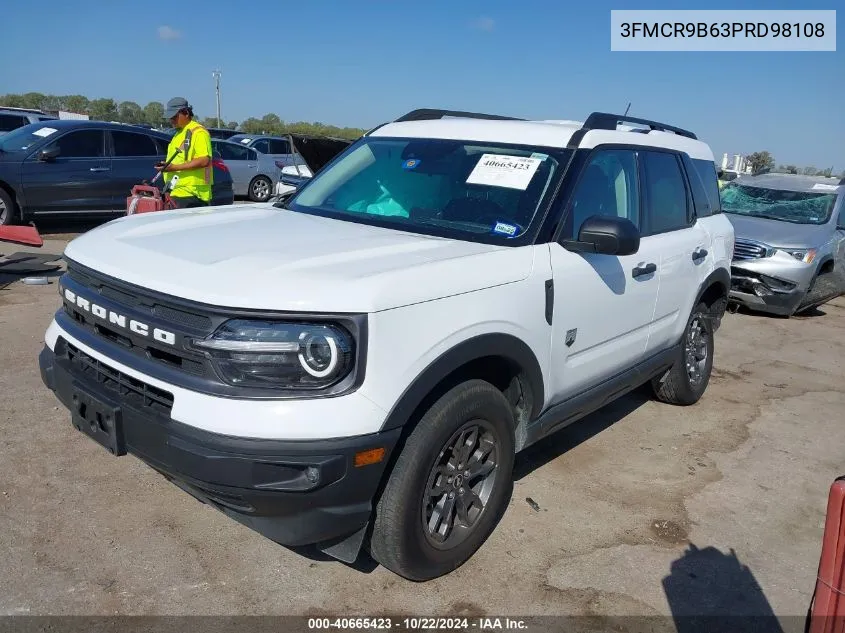 2023 Ford Bronco Sport Big Bend VIN: 3FMCR9B63PRD98108 Lot: 40665423