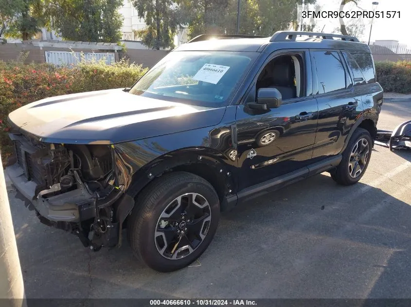 2023 Ford Bronco Sport Outer Banks VIN: 3FMCR9C62PRD51571 Lot: 40666610