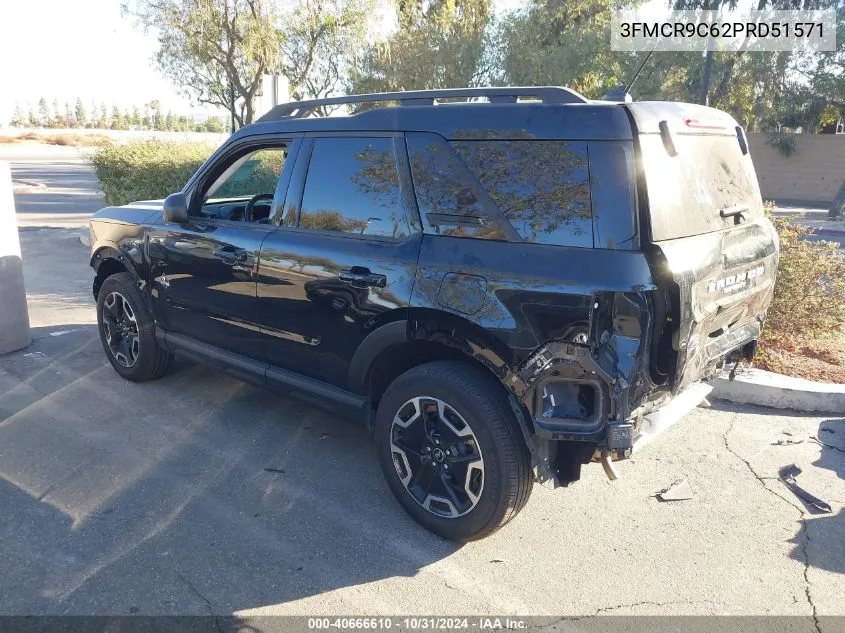 2023 Ford Bronco Sport Outer Banks VIN: 3FMCR9C62PRD51571 Lot: 40666610