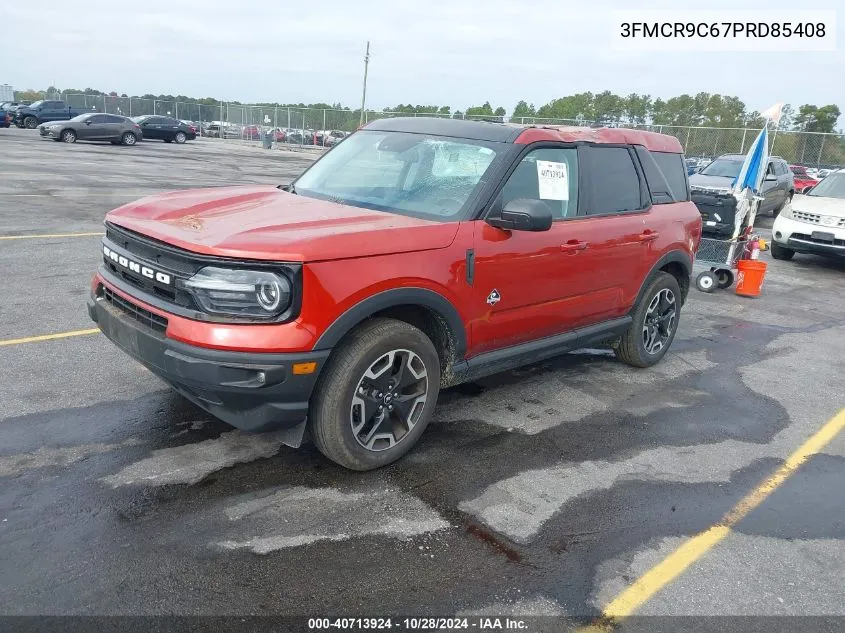 2023 Ford Bronco Sport Outer Banks VIN: 3FMCR9C67PRD85408 Lot: 40713924