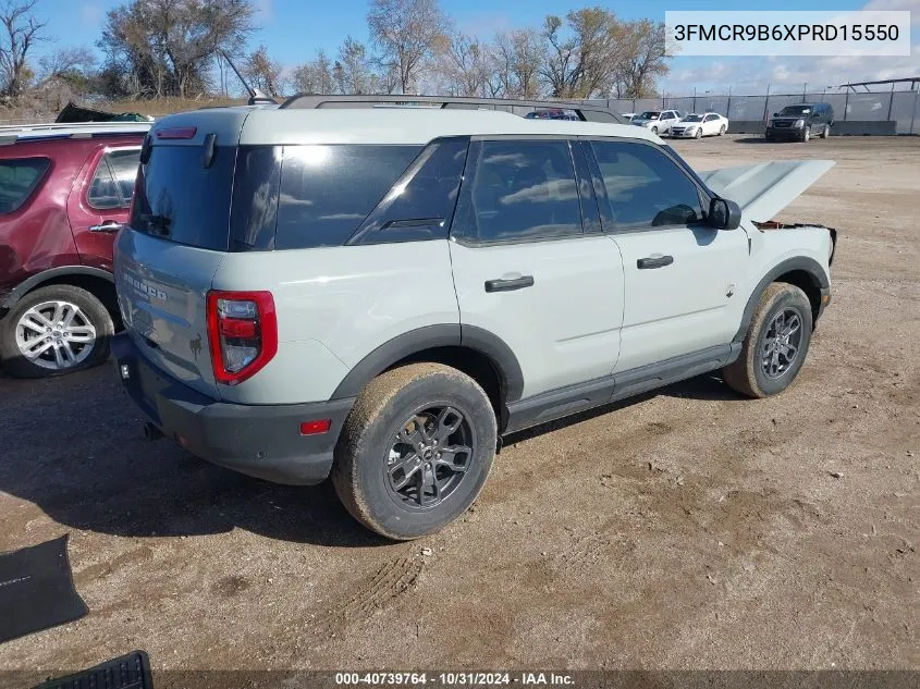 2023 Ford Bronco Sport Big Bend VIN: 3FMCR9B6XPRD15550 Lot: 40739764