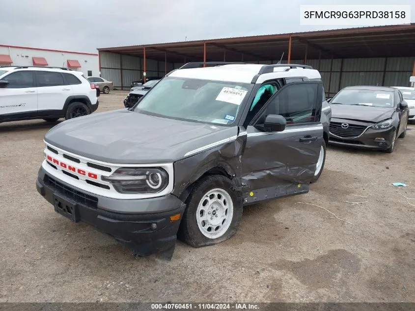 2023 Ford Bronco Sport Heritage VIN: 3FMCR9G63PRD38158 Lot: 40760451