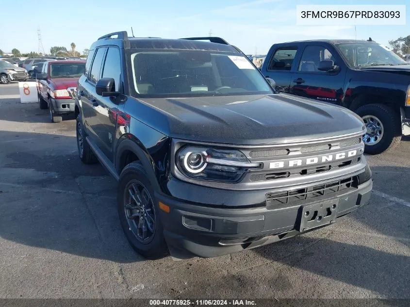 2023 Ford Bronco Sport Big Bend VIN: 3FMCR9B67PRD83093 Lot: 40775925