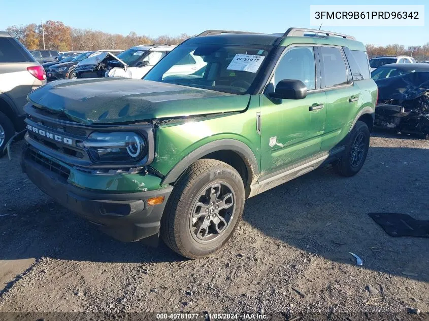 2023 Ford Bronco Sport Big Bend VIN: 3FMCR9B61PRD96342 Lot: 40781077