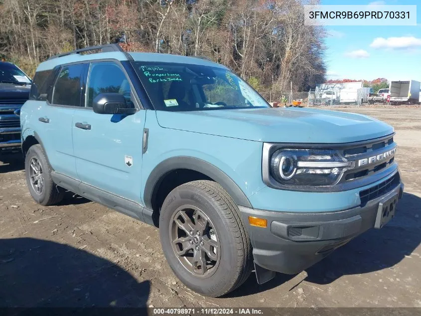 2023 Ford Bronco Sport Big Bend VIN: 3FMCR9B69PRD70331 Lot: 40798971