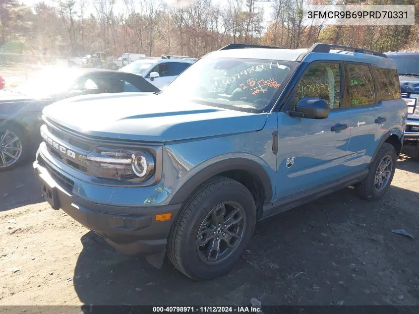 2023 Ford Bronco Sport Big Bend VIN: 3FMCR9B69PRD70331 Lot: 40798971