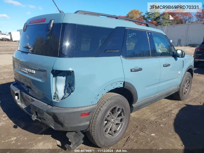 2023 Ford Bronco Sport Big Bend VIN: 3FMCR9B69PRD70331 Lot: 40798971