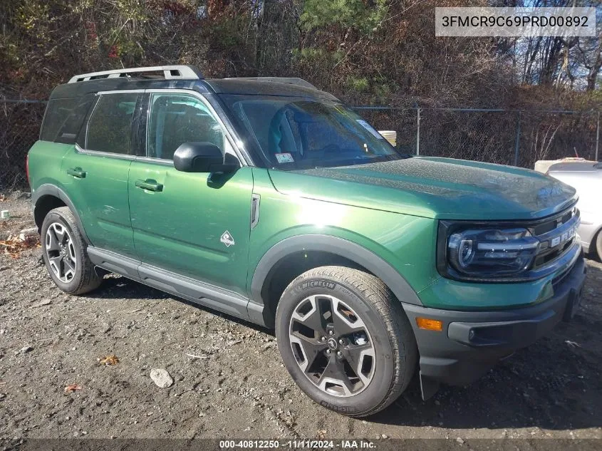 2023 Ford Bronco Sport Outer Banks VIN: 3FMCR9C69PRD00892 Lot: 40812250