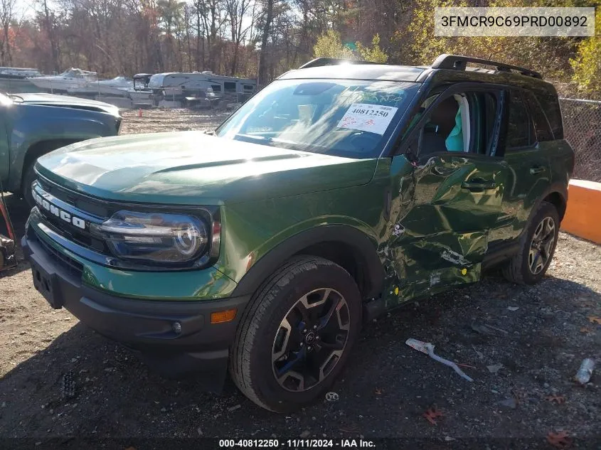 2023 Ford Bronco Sport Outer Banks VIN: 3FMCR9C69PRD00892 Lot: 40812250