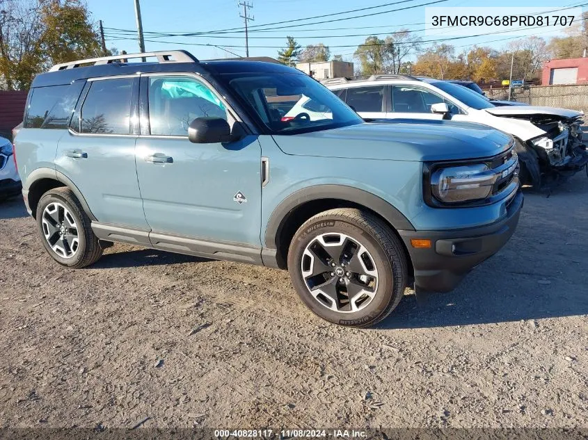 2023 Ford Bronco Sport Outer Banks VIN: 3FMCR9C68PRD81707 Lot: 40828117