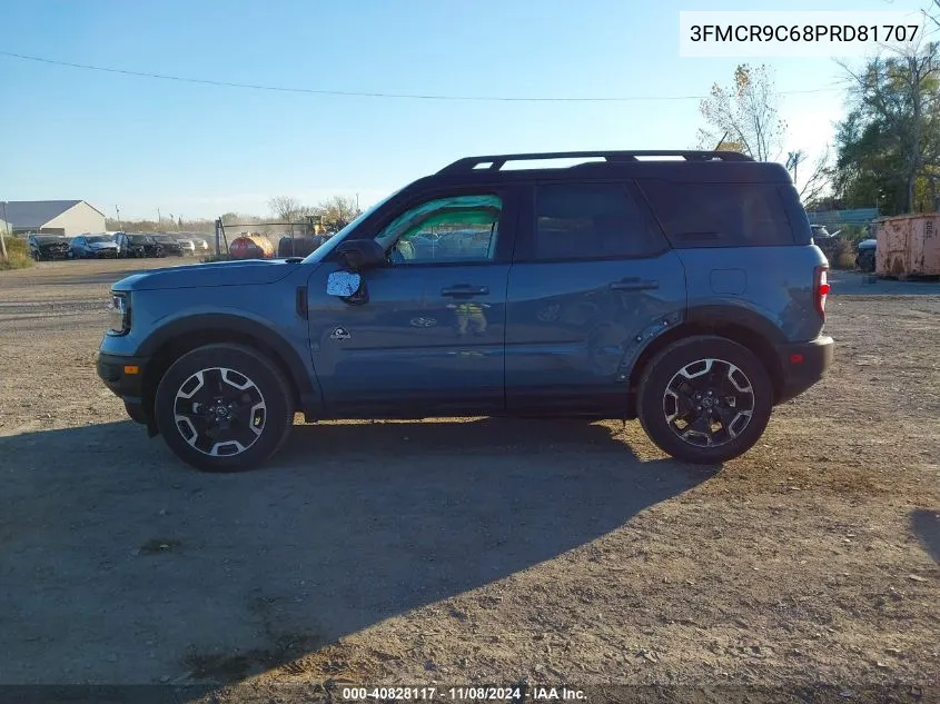 2023 Ford Bronco Sport Outer Banks VIN: 3FMCR9C68PRD81707 Lot: 40828117