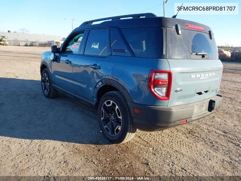 2023 Ford Bronco Sport Outer Banks VIN: 3FMCR9C68PRD81707 Lot: 40828117