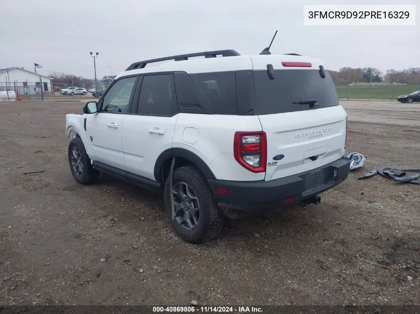 2023 Ford Bronco Sport Badlands VIN: 3FMCR9D92PRE16329 Lot: 40869806