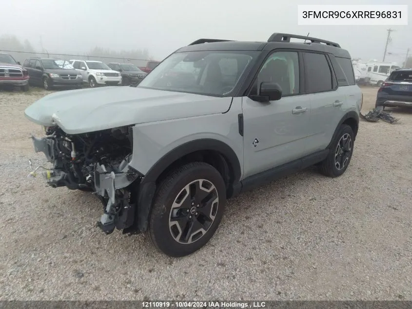 2024 Ford Bronco Sport Outer Banks VIN: 3FMCR9C6XRRE96831 Lot: 12110919