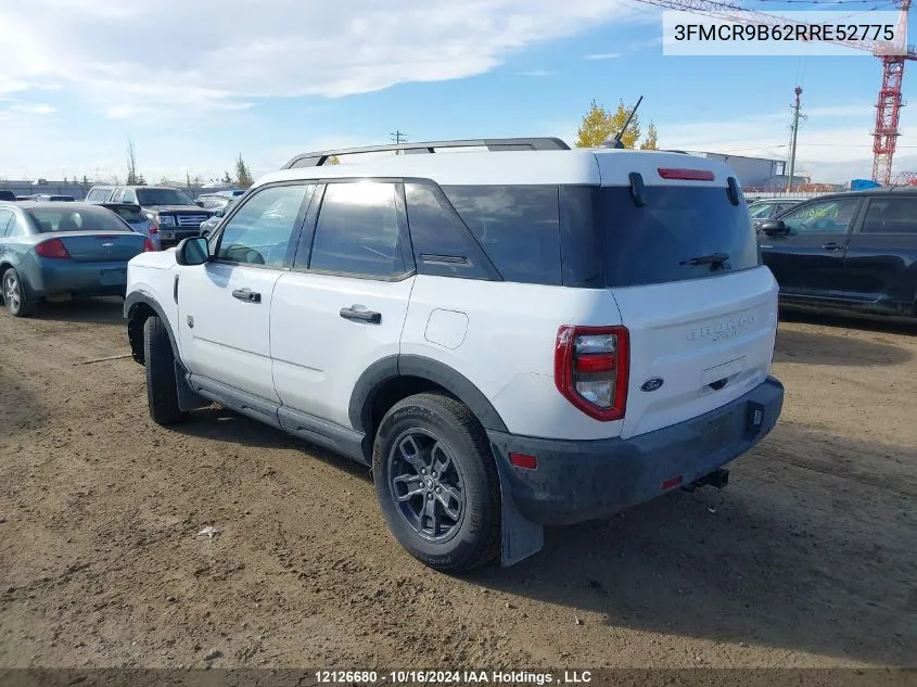 2024 Ford Bronco Sport Big Bend VIN: 3FMCR9B62RRE52775 Lot: 12126680