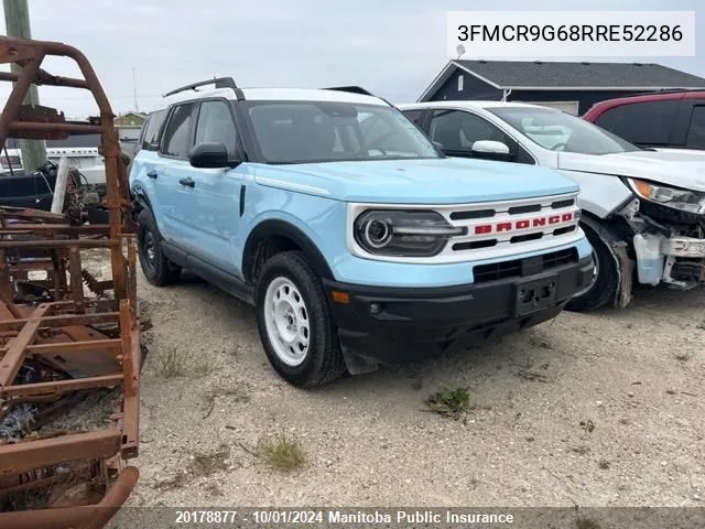 2024 Ford Bronco Sport Heritage VIN: 3FMCR9G68RRE52286 Lot: 20178877