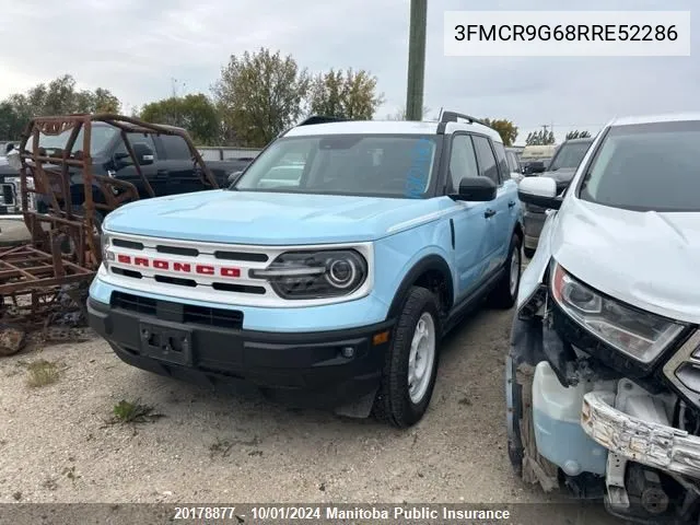 2024 Ford Bronco Sport Heritage VIN: 3FMCR9G68RRE52286 Lot: 20178877