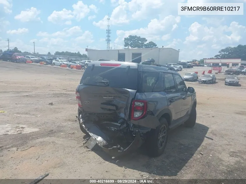 2024 Ford Bronco Sport Big Bend VIN: 3FMCR9B60RRE10217 Lot: 40216699