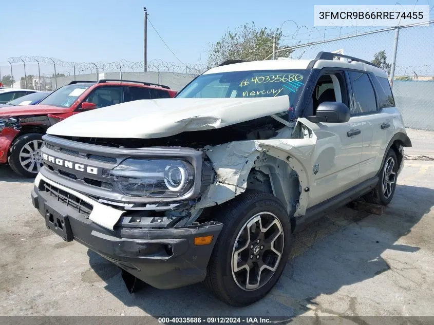 2024 Ford Bronco Sport Big Bend VIN: 3FMCR9B66RRE74455 Lot: 40335686