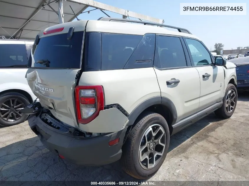 2024 Ford Bronco Sport Big Bend VIN: 3FMCR9B66RRE74455 Lot: 40335686