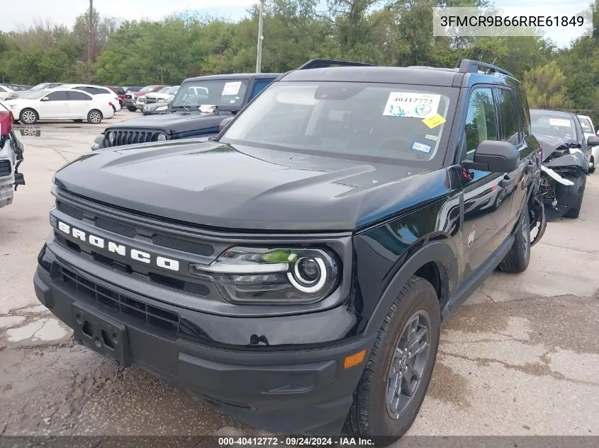 2024 Ford Bronco Sport Big Bend VIN: 3FMCR9B66RRE61849 Lot: 40412772