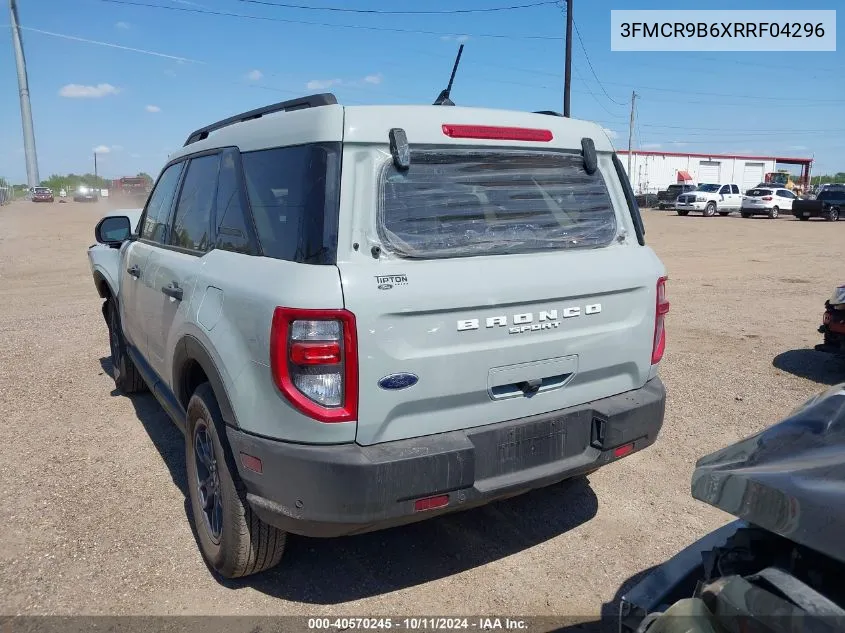 2024 Ford Bronco Sport Big Bend VIN: 3FMCR9B6XRRF04296 Lot: 40570245