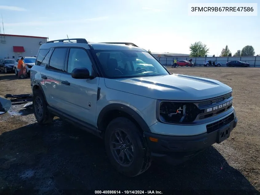 2024 Ford Bronco Sport Big Bend VIN: 3FMCR9B67RRE47586 Lot: 40598614