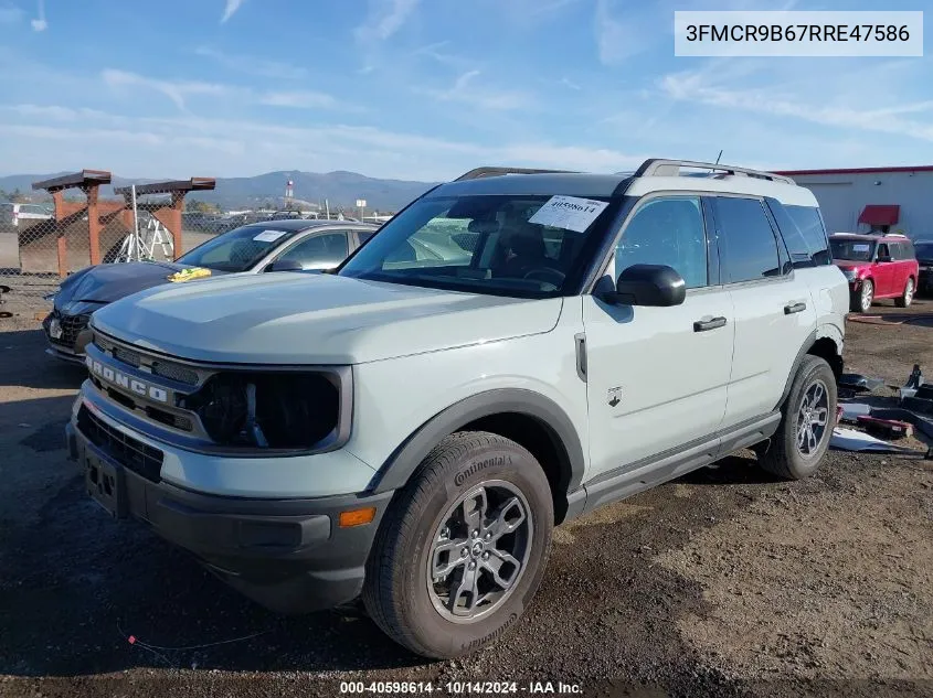 2024 Ford Bronco Sport Big Bend VIN: 3FMCR9B67RRE47586 Lot: 40598614