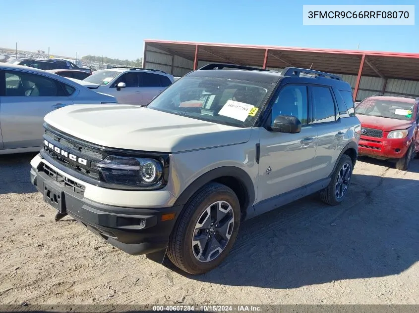 2024 Ford Bronco Sport Outer Banks VIN: 3FMCR9C66RRF08070 Lot: 40607284