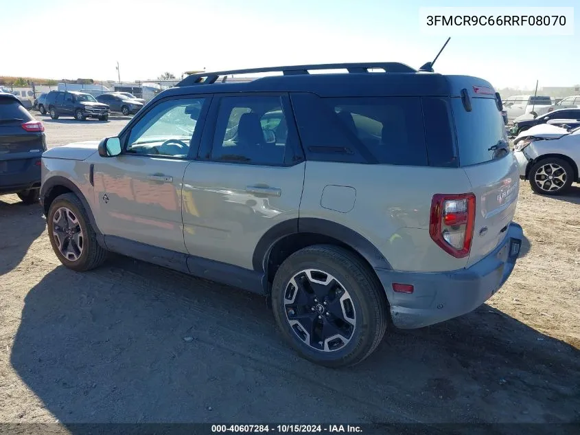 2024 Ford Bronco Sport Outer Banks VIN: 3FMCR9C66RRF08070 Lot: 40607284