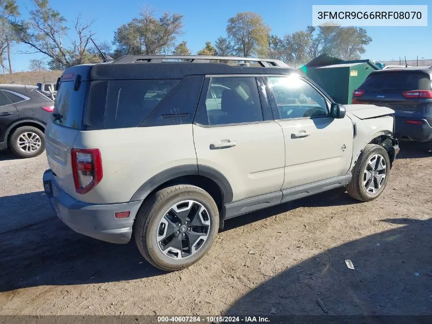 2024 Ford Bronco Sport Outer Banks VIN: 3FMCR9C66RRF08070 Lot: 40607284