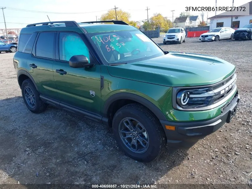 2024 Ford Bronco Sport Big Bend VIN: 3FMCR9B61RRE27172 Lot: 40658857